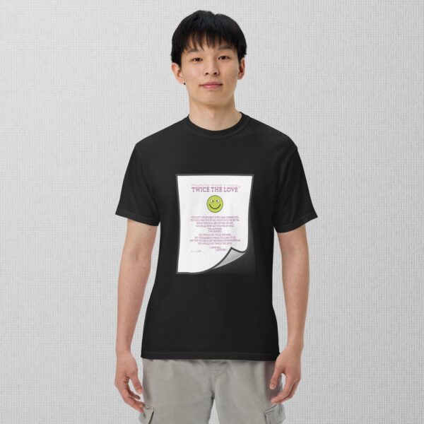 Twice The Love Unisex garment-dyed heavyweight t-shirt - Image 2