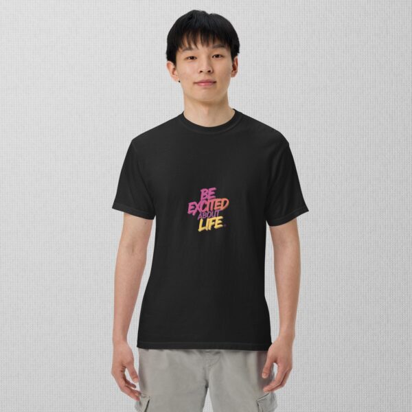 Be Excited About Life unisex garment-dyed heavyweight t-shirt - Image 2