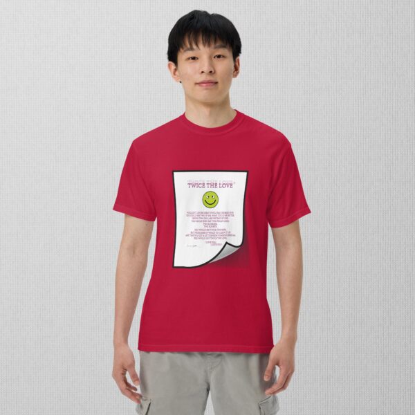 Twice The Love Unisex garment-dyed heavyweight t-shirt - Image 3