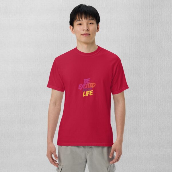 Be Excited About Life unisex garment-dyed heavyweight t-shirt - Image 3