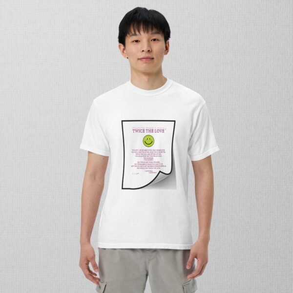 Twice The Love Unisex garment-dyed heavyweight t-shirt