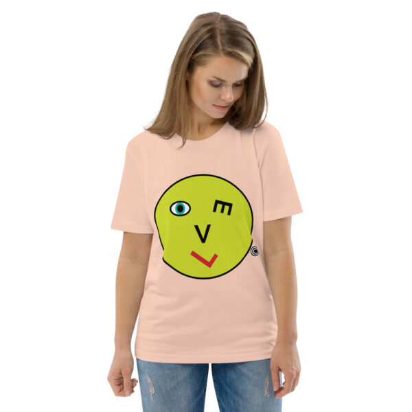 Love Smiley Face | Unisex organic cotton t-shirt - Image 94