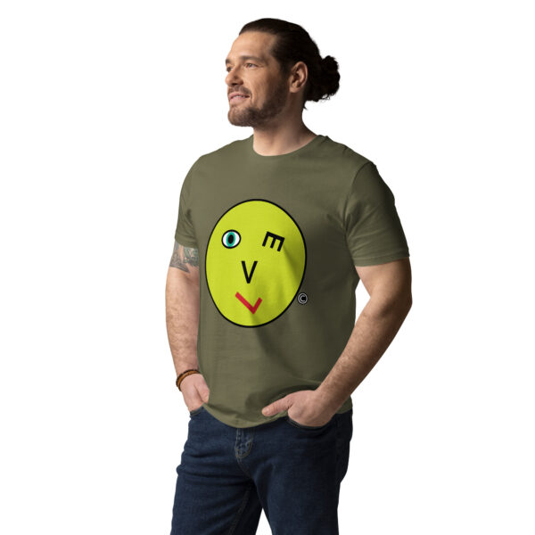Love Smiley Face | Unisex organic cotton t-shirt - Image 3