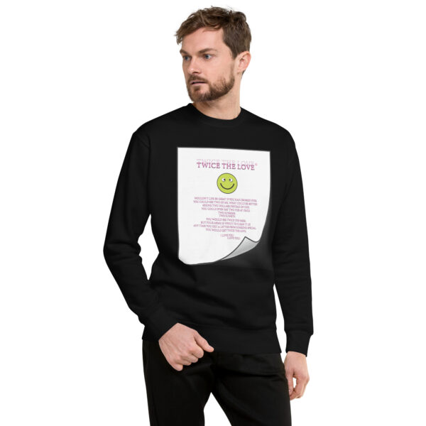 Twice the Love Unisex Premium Sweatshirt - Image 6