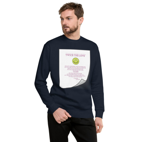 Twice the Love Unisex Premium Sweatshirt - Image 11