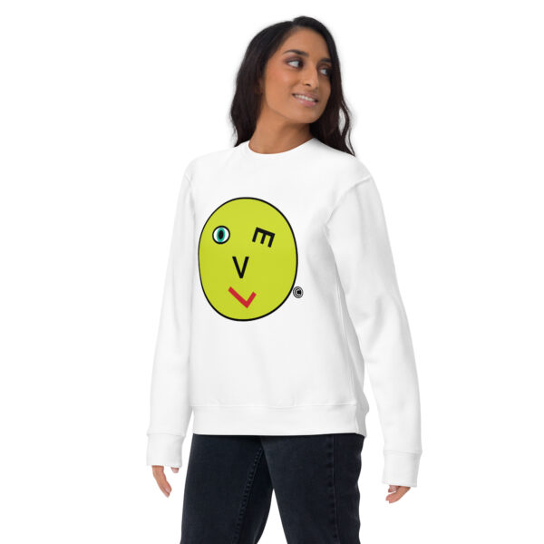 Love Smiley Face Unisex Premium Sweatshirt - Image 3