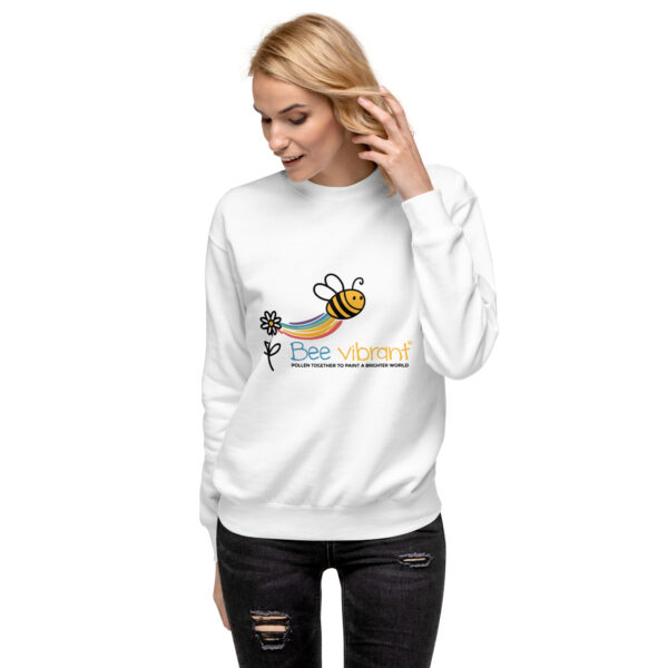 Bee Vibrant Unisex Premium Sweatshirt - Image 2