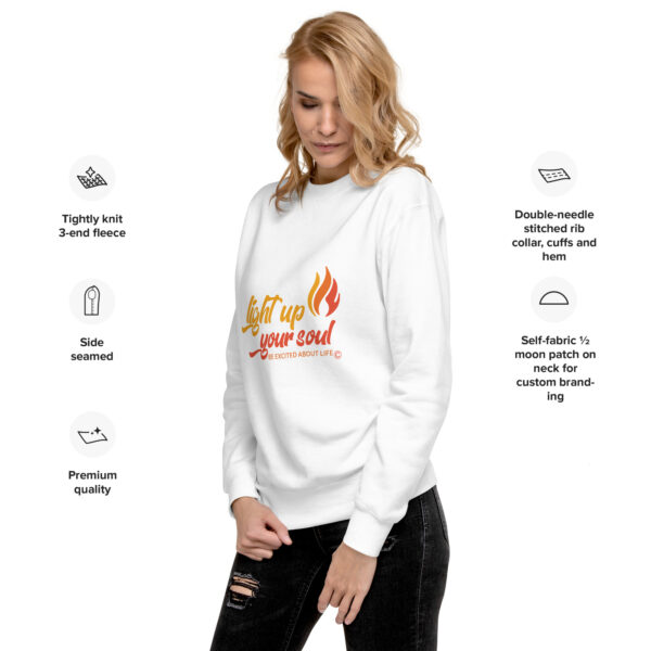 Light Up Your Soul Unisex Premium Sweatshirt - Image 4