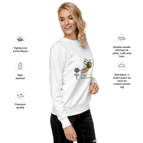 Bee Vibrant Unisex Premium Sweatshirt - Image 5