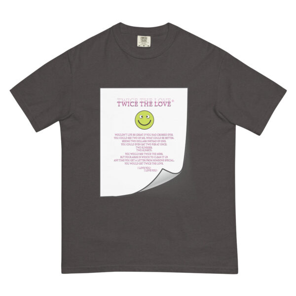 Twice the Love Unisex garment-dyed heavyweight t-shirt - Image 14