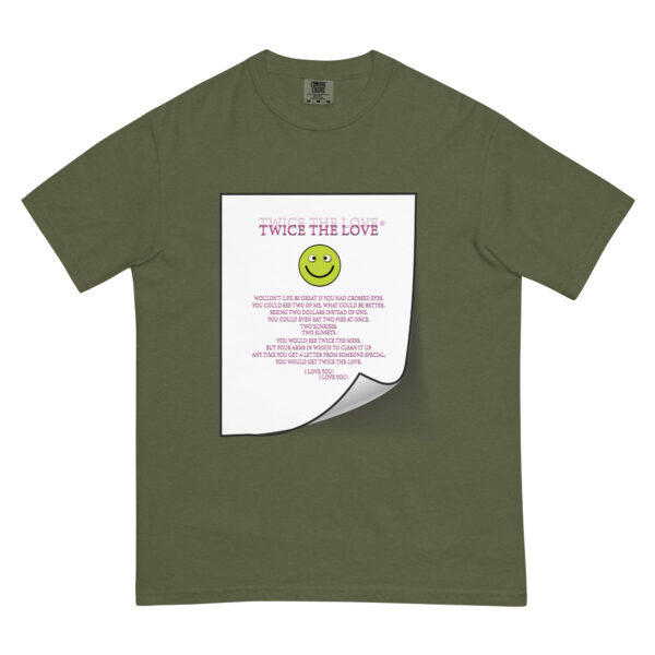Twice the Love Unisex garment-dyed heavyweight t-shirt - Image 20
