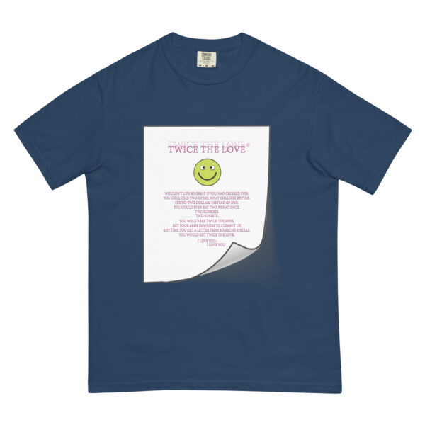 Twice the Love Unisex garment-dyed heavyweight t-shirt - Image 12