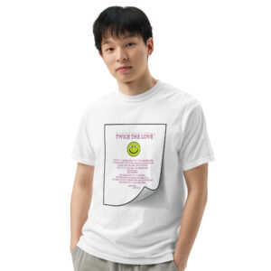 Twice the Love Unisex garment-dyed heavyweight t-shirt