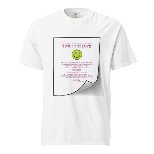 Twice the Love Unisex garment-dyed heavyweight t-shirt - Image 4