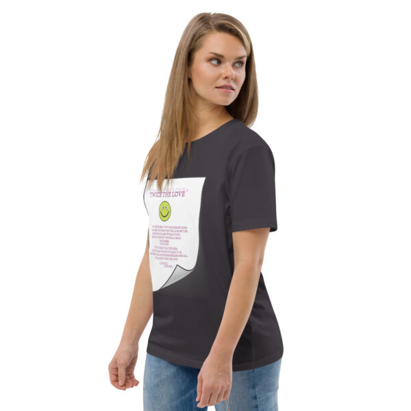 Twice the Love Unisex organic cotton t-shirt - Image 43
