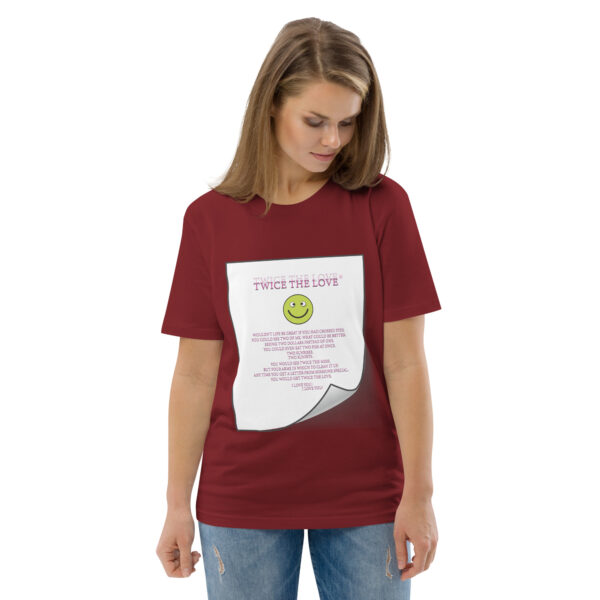 Twice the Love Unisex organic cotton t-shirt - Image 32