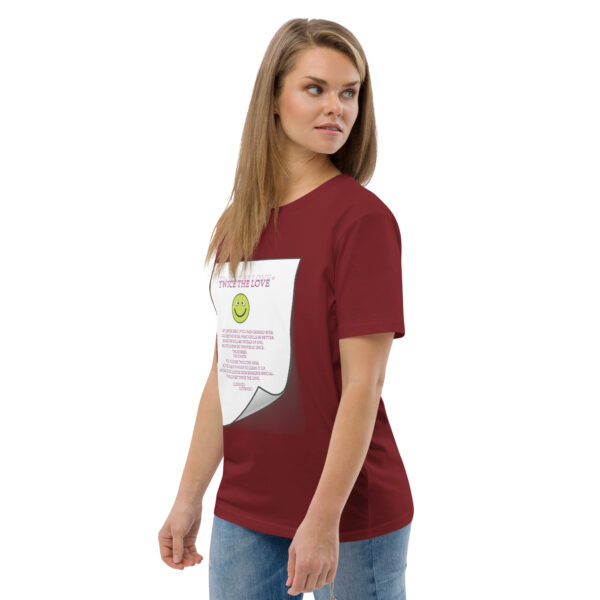 Twice the Love Unisex organic cotton t-shirt - Image 35