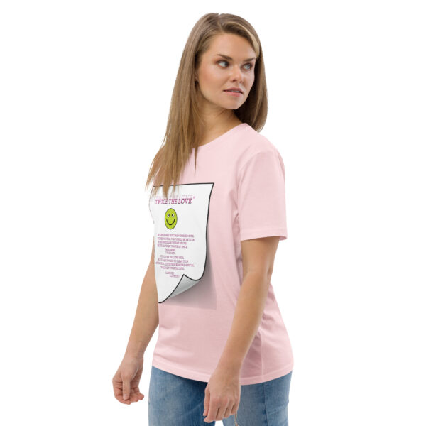 Twice the Love Unisex organic cotton t-shirt - Image 107