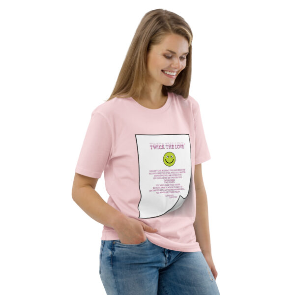 Twice the Love Unisex organic cotton t-shirt - Image 108