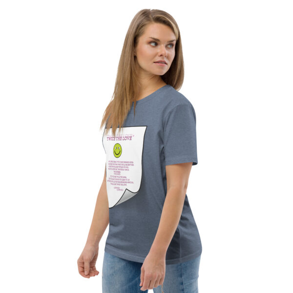 Twice the Love Unisex organic cotton t-shirt - Image 75