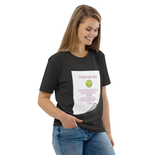 Twice the Love Unisex organic cotton t-shirt - Image 28