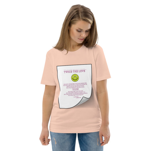 Twice the Love Unisex organic cotton t-shirt - Image 96