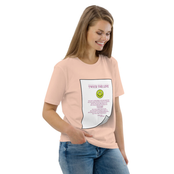 Twice the Love Unisex organic cotton t-shirt - Image 100