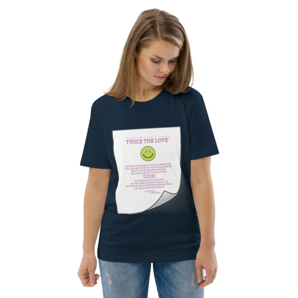 Twice the Love Unisex organic cotton t-shirt - Image 16