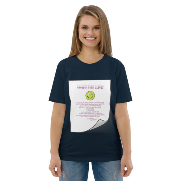 Twice the Love Unisex organic cotton t-shirt - Image 15