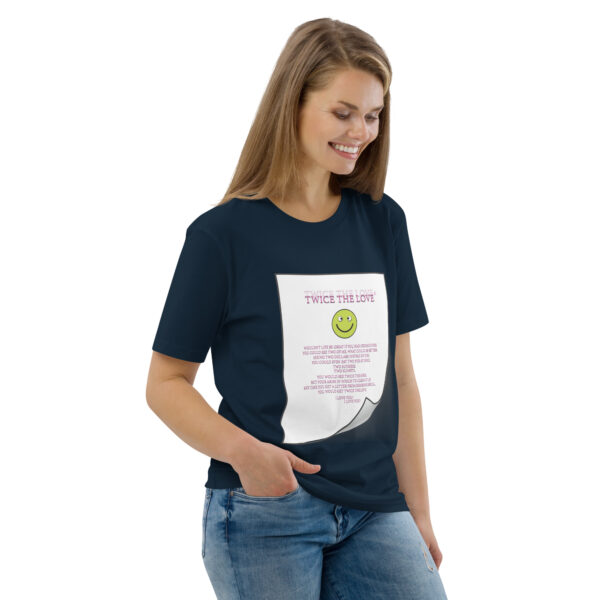 Twice the Love Unisex organic cotton t-shirt - Image 20
