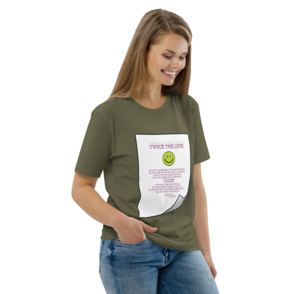 Twice the Love Unisex organic cotton t-shirt - Image 68
