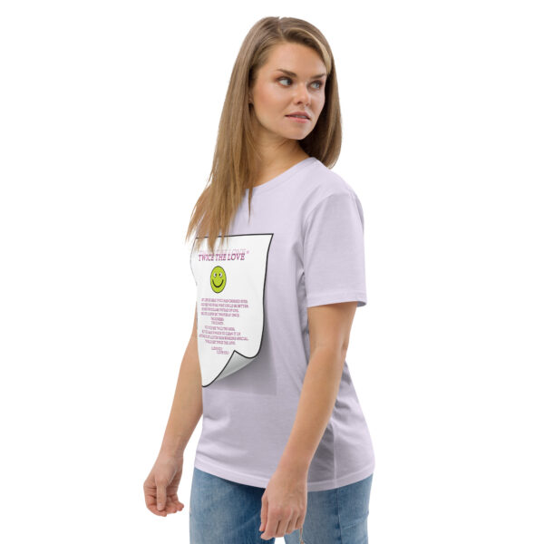 Twice the Love Unisex organic cotton t-shirt - Image 115