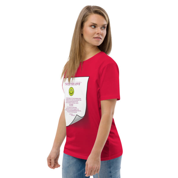 Twice the Love Unisex organic cotton t-shirt - Image 51