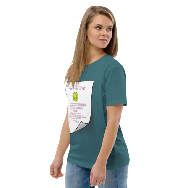 Twice the Love Unisex organic cotton t-shirt - Image 59