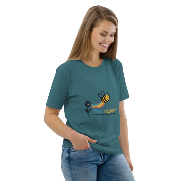 Bee Vibrant Unisex organic cotton t-shirt - Image 60