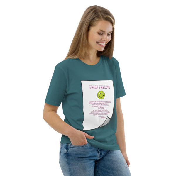 Twice the Love Unisex organic cotton t-shirt - Image 60