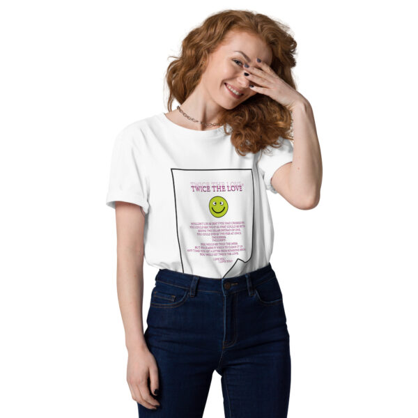Twice the Love Unisex organic cotton t-shirt
