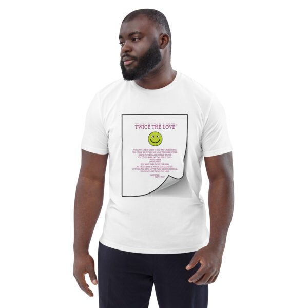 Twice the Love Unisex organic cotton t-shirt - Image 2