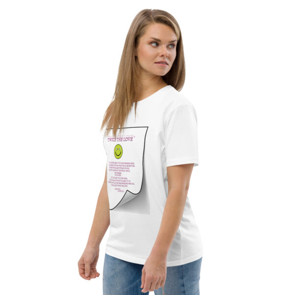 Twice the Love Unisex organic cotton t-shirt - Image 123