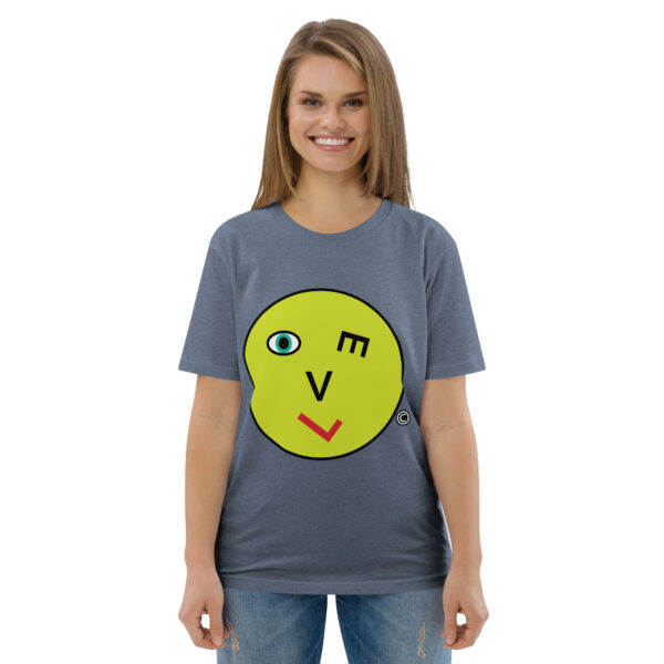Love Smiley Face Unisex organic cotton t-shirt - Image 71