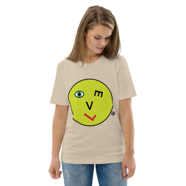 Love Smiley Face Unisex organic cotton t-shirt - Image 88