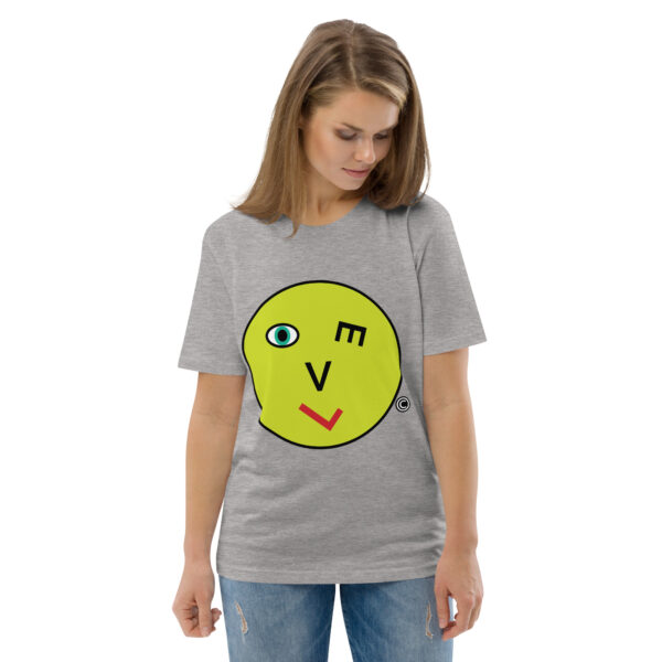 Love Smiley Face Unisex organic cotton t-shirt - Image 80