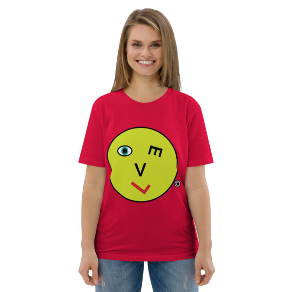 Love Smiley Face Unisex organic cotton t-shirt - Image 47