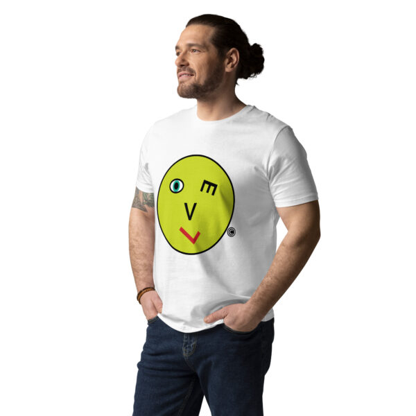 Love Smiley Face Unisex organic cotton t-shirt - Image 3