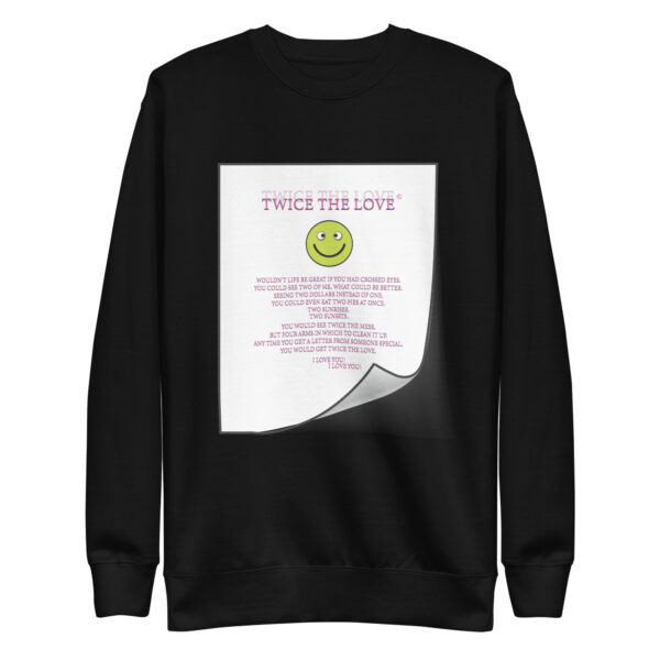 Twice the Love Unisex Premium Sweatshirt - Image 6
