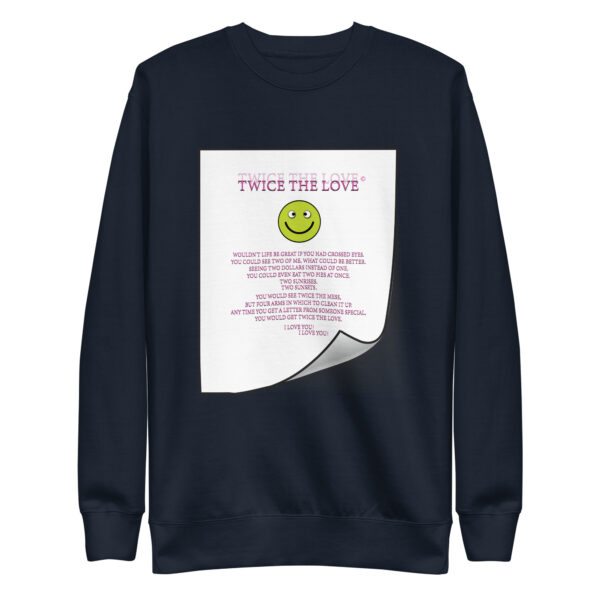 Twice the Love Unisex Premium Sweatshirt - Image 8