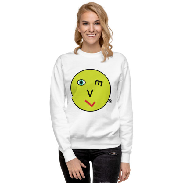 Love Smiley Face Unisex Premium Sweatshirt - Image 3