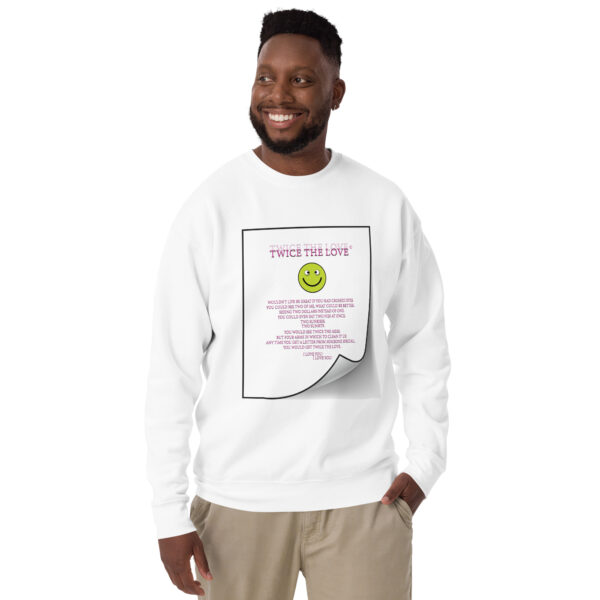 Twice the Love Unisex Premium Sweatshirt - Image 4