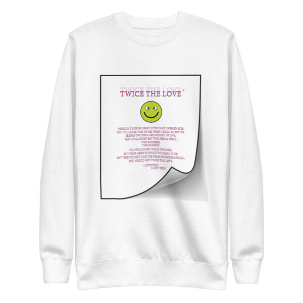 Twice the Love Unisex Premium Sweatshirt - Image 24
