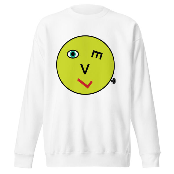 Love Smiley Face Unisex Premium Sweatshirt - Image 2